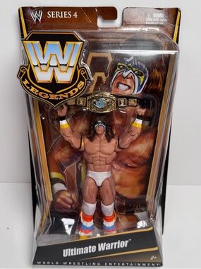 WWE Legends Series 4 Ultimate Warrior Figure Mattel w IC Title Belt